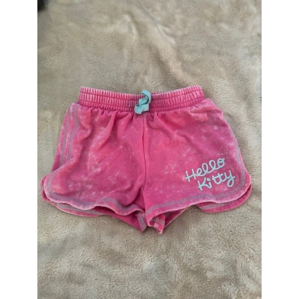 Hello Kitty Sanrio Girls Pink Acid Wash Fleece Dolphin Shorts 4T SP2541656HE